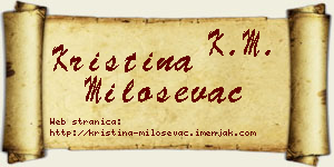 Kristina Miloševac vizit kartica